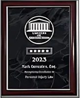 Gonzales Law Offices recognition — personal injury attorney